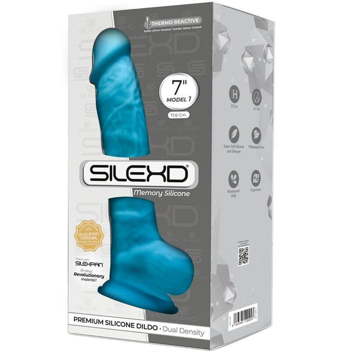 SILEXD - MODEL - REALISTISCHER PENIS PREMIUM SILEXPAN SILIKON BLAU 17.5 CM - INTIM SPACE Online Sexshop