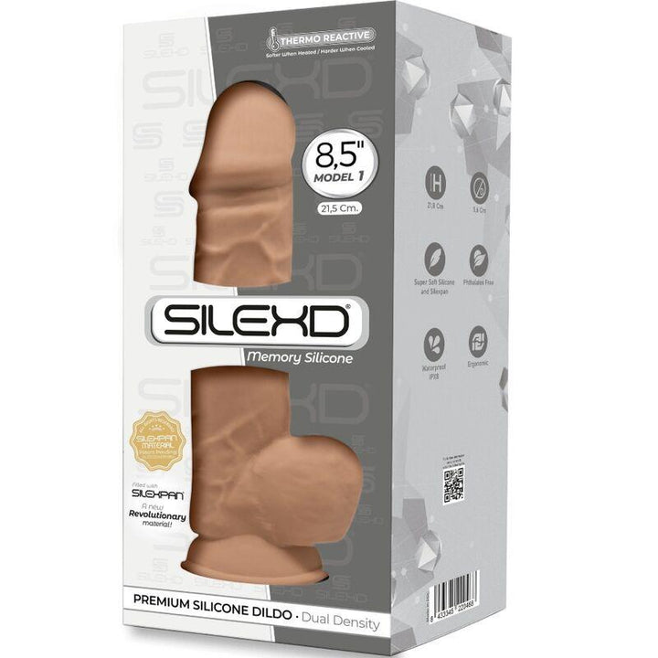 SILEXD - MODEL - REALISTISCHER PENIS PREMIUM SILEXPAN SILIKON KARAMELL 21.5 CM - INTIM SPACE Online Sexshop