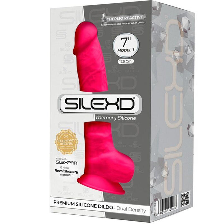 SILEXD - MODEL - REALISTISCHER PENIS PREMIUM SILEXPAN SILIKON FUCHSIA 17.5 CM - INTIM SPACE Online Sexshop