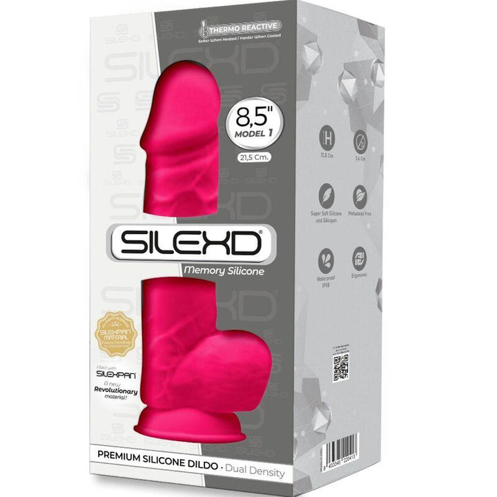 SILEXD - MODEL - REALISTISCHER PENIS PREMIUM SILEXPAN SILIKON FUCHSIA 21.5 CM - INTIM SPACE Online Sexshop