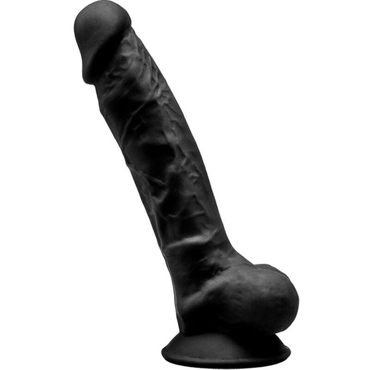 SILEXD - MODELL - REALISTISCHER PENIS PREMIUM SILEXPAN SILIKON SCHWARZ 17.5 CM - INTIM SPACE Online Sexshop