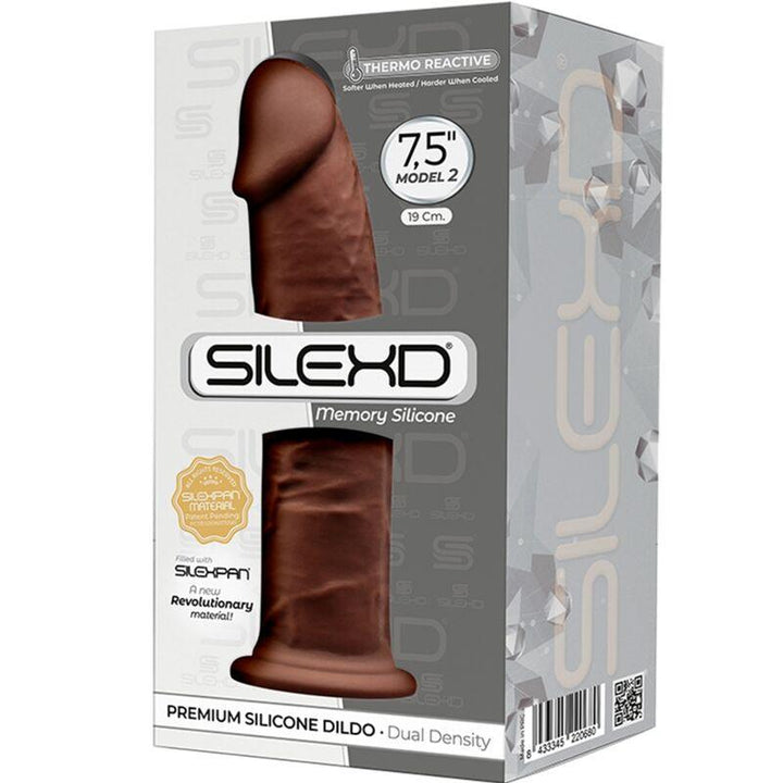 SILEXD - MODELL - REALISTISCHER PENIS PREMIUM SILEXPAN SILIKON BRAUN 19 CM - INTIM SPACE Online Sexshop