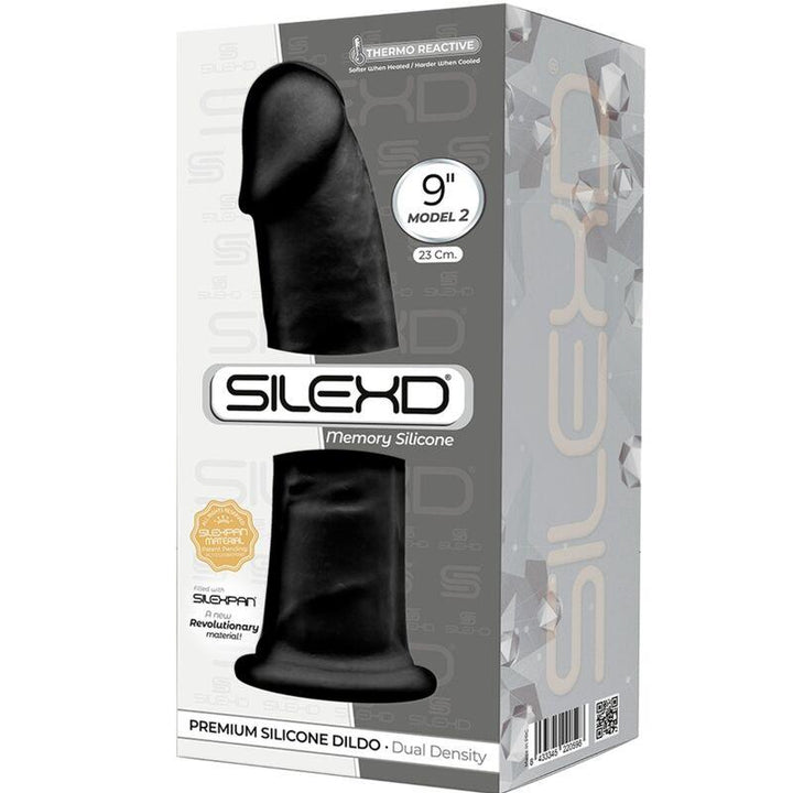 SILEXD - MODELL - REALISTISCHER PENIS PREMIUM SILEXPAN SILIKON SCHWARZ 23 CM - INTIM SPACE Online Sexshop