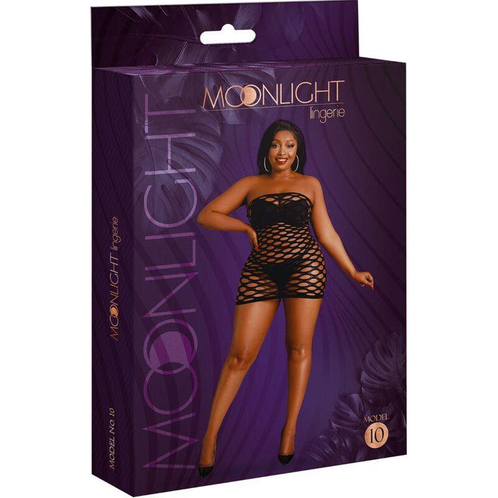 MOONLIGHT - MODELL 10 MESH-KLEID SCHWARZ ÜBERGRÖSSE - INTIM SPACE Online Sexshop