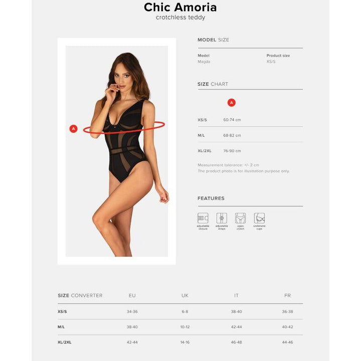 OBSESSIVE - CHIC AMORIA TEDDY M/L - INTIM SPACE Online Sexshop