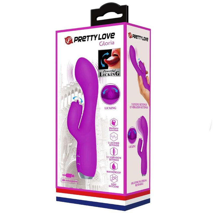 PRETTY LOVE - GLORIA WIEDERAUFLADBARER KANINCHENVIBRATOR, WASSERDICHT, LILA - INTIM SPACE Online Sexshop