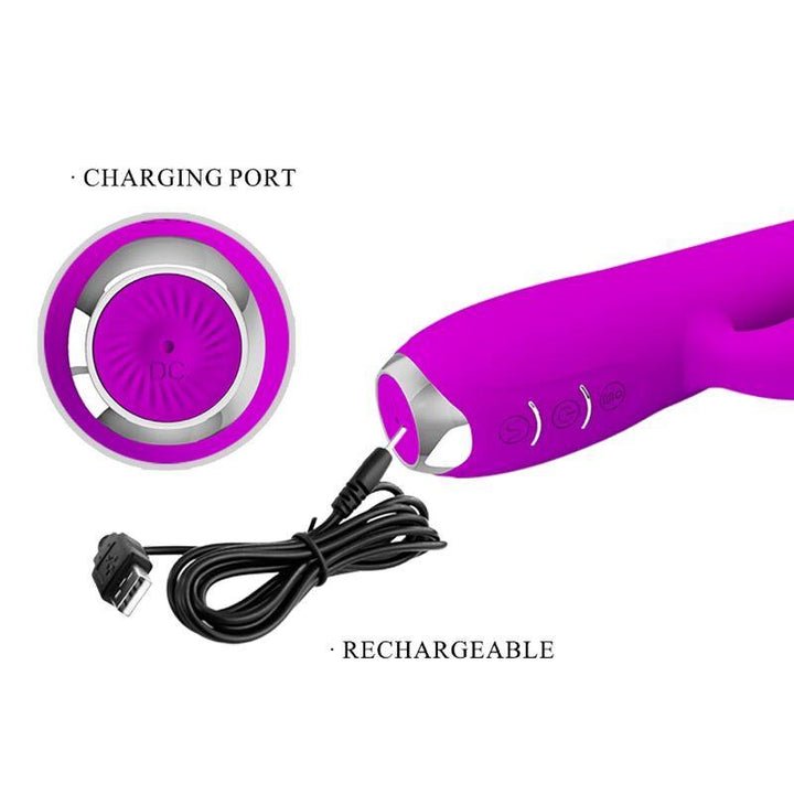 PRETTY LOVE - GLORIA WIEDERAUFLADBARER KANINCHENVIBRATOR, WASSERDICHT, LILA - INTIM SPACE Online Sexshop