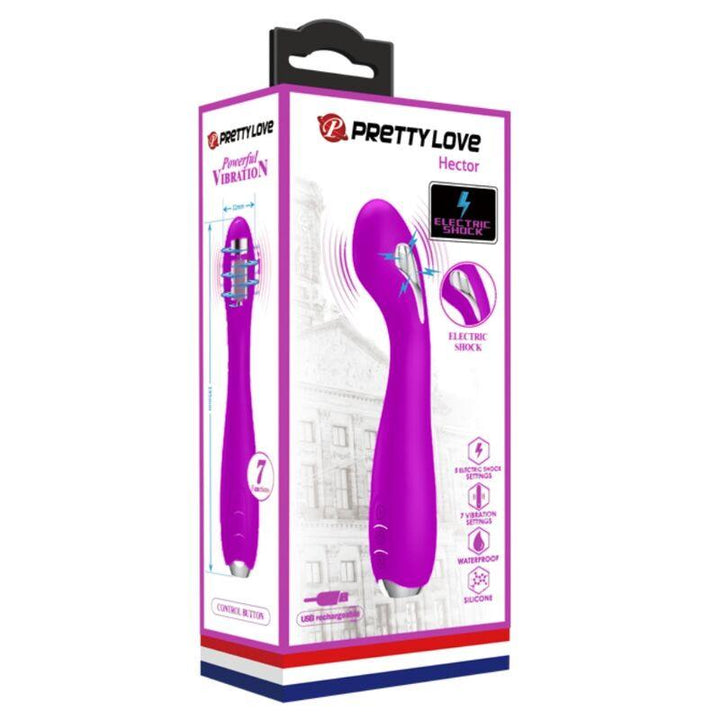 PRETTY LOVE - HECTOR WIEDERAUFLADBARER ELEKTROSCHOCK-VIBRATOR WASSERDICHT LILA - INTIM SPACE Online Sexshop