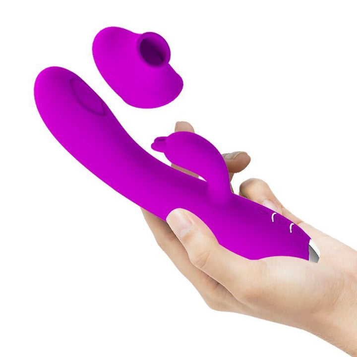 PRETTY LOVE - REGINA WIEDERAUFLADBARER VIBRATOR-SAUGER LILA - INTIM SPACE Online Sexshop