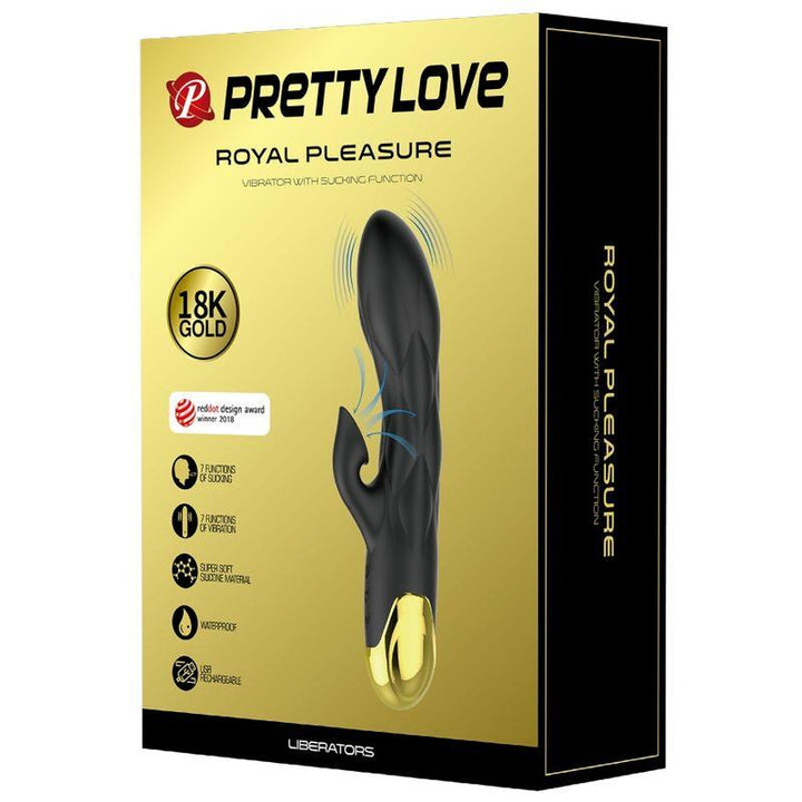 PRETTY LOVE - SCHWARZER WIEDERAUFLADBARER, VERGOLDETER LUXUSVIBRATOR - INTIM SPACE Online Sexshop