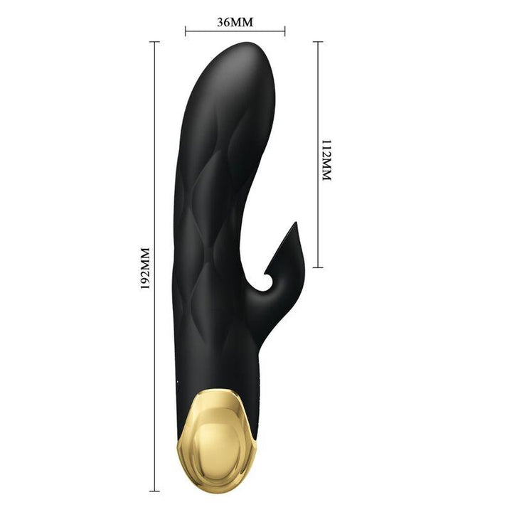 PRETTY LOVE - SCHWARZER WIEDERAUFLADBARER, VERGOLDETER LUXUSVIBRATOR - INTIM SPACE Online Sexshop