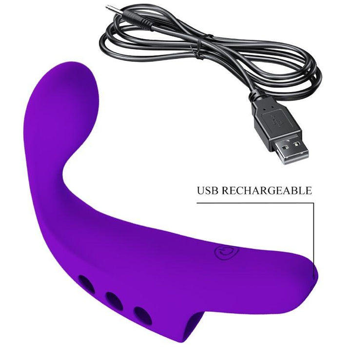 PRETTY LOVE - GORGON PURPLE WIEDERAUFLADBARER FINGERVIBRATOR - INTIM SPACE Online Sexshop