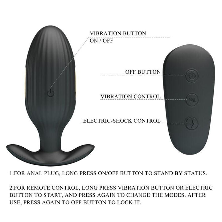 PRETTY LOVE - KELLY PLUG ANAL WIEDERAUFLADBARER VIBRATOR SCHWARZ - INTIM SPACE Online Sexshop