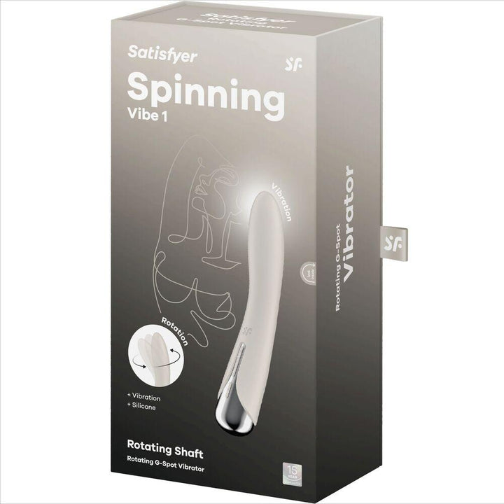 SATISFYER - SPINNING VIBE - G-SPOT BEIGE ROTATOR VIBRATOR - INTIM SPACE Online Sexshop