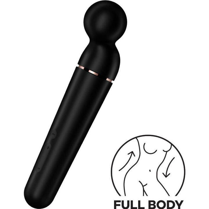 SATISFYER - PLANET WAND-ER VIBRATOR MASSAGER SCHWARZ - INTIM SPACE Online Sexshop