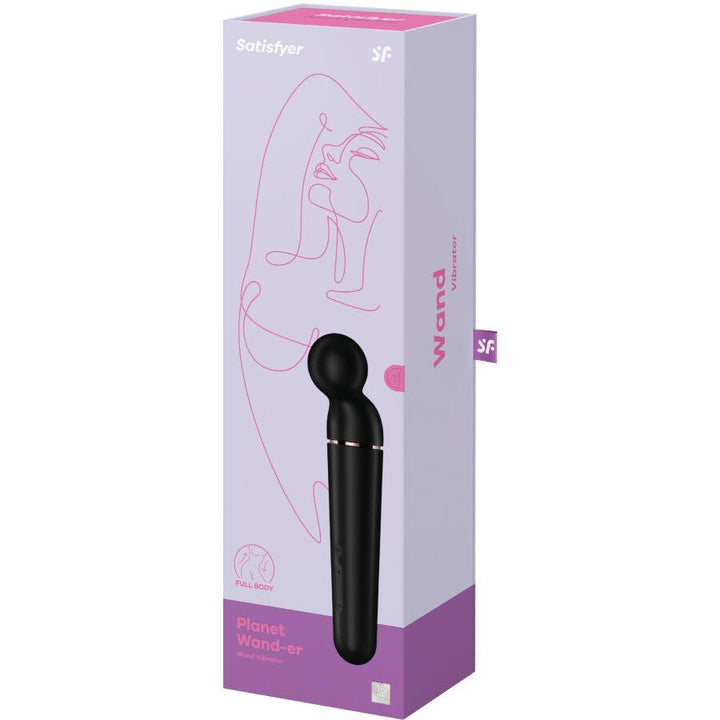 SATISFYER - PLANET WAND-ER VIBRATOR MASSAGER SCHWARZ - INTIM SPACE Online Sexshop