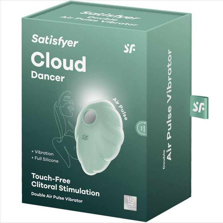 SATISFYER - CLOUD DANCER GREEN AIR PULSE VIBRATOR - INTIM SPACE Online Sexshop