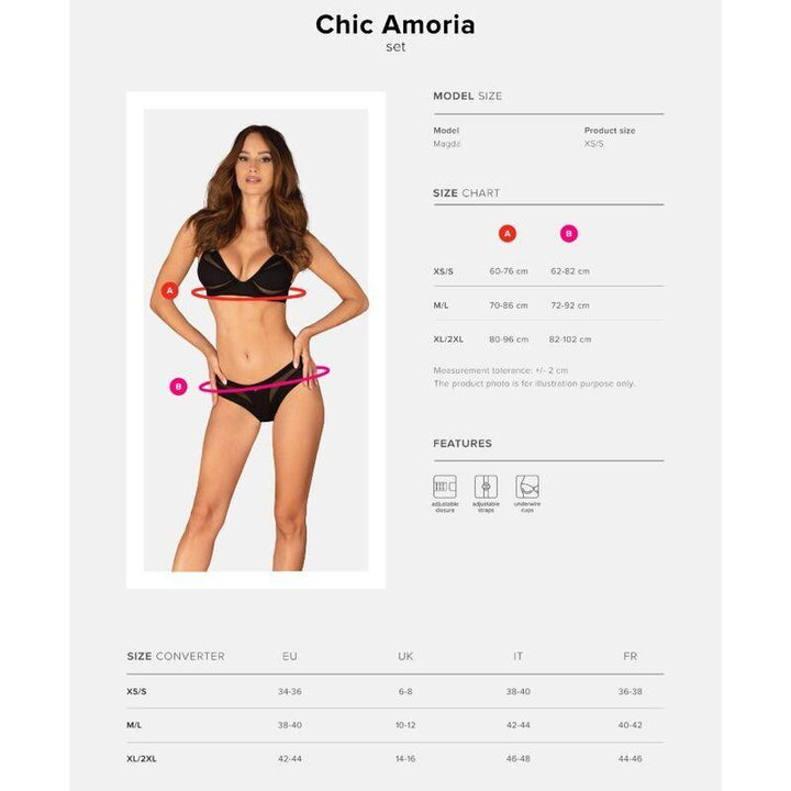 OBSESSIVE - CHIC AMORIA SET 2-TEILIG XS/S - INTIM SPACE Online Sexshop