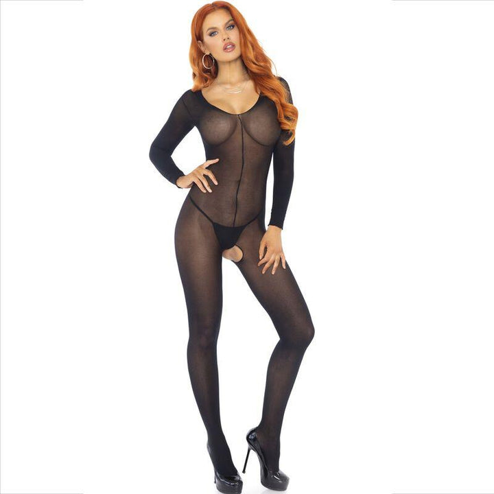 LEG AVENUE - BODYSTOCKING LANGARM SCHWARZ - INTIM SPACE Online Sexshop