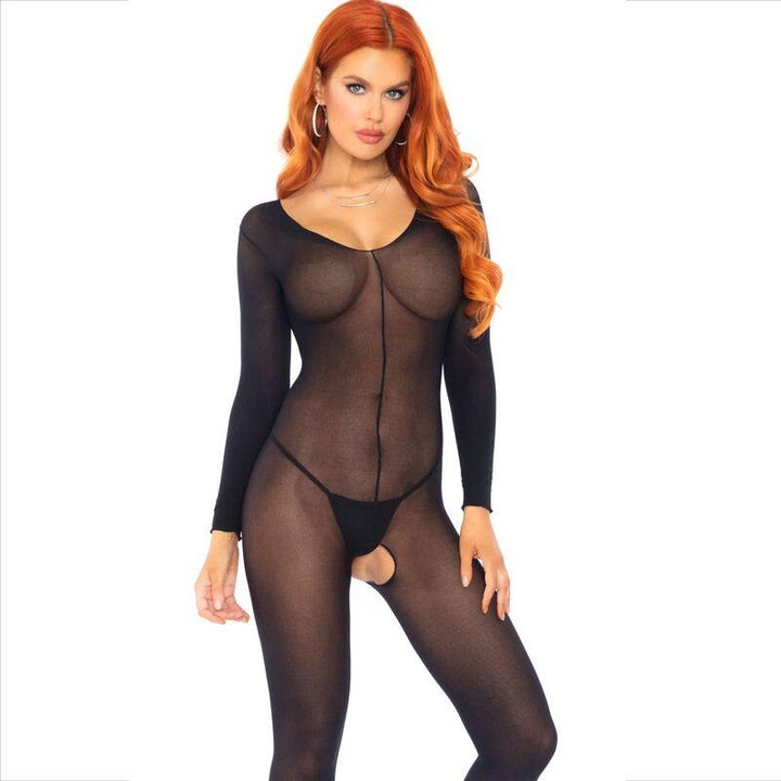 LEG AVENUE - BODYSTOCKING LANGARM SCHWARZ - INTIM SPACE Online Sexshop