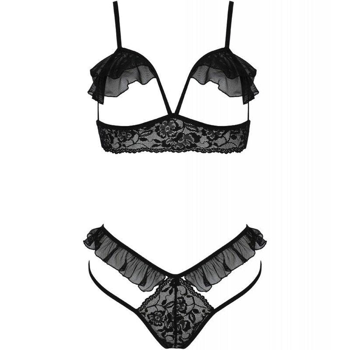 PASSION - DOLLY-SET ZWEITEILIG SCHWARZ L/XL - INTIM SPACE Online Sexshop