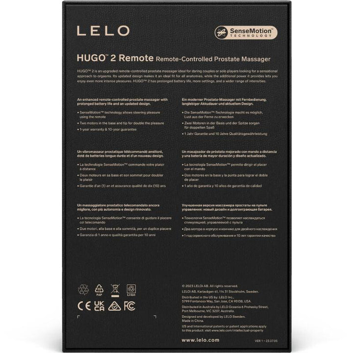 LELO - HUGO - PROSTATAMASSAGER MIT FERNBEDIENUNG SCHWARZ - INTIM SPACE Online Sexshop