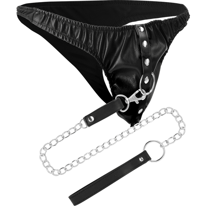 DARKNESS - SUBMISSION-TANGA MIT METALLKETTE - INTIM SPACE Online Sexshop