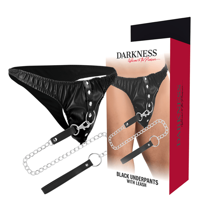 DARKNESS - SUBMISSION-TANGA MIT METALLKETTE - INTIM SPACE Online Sexshop