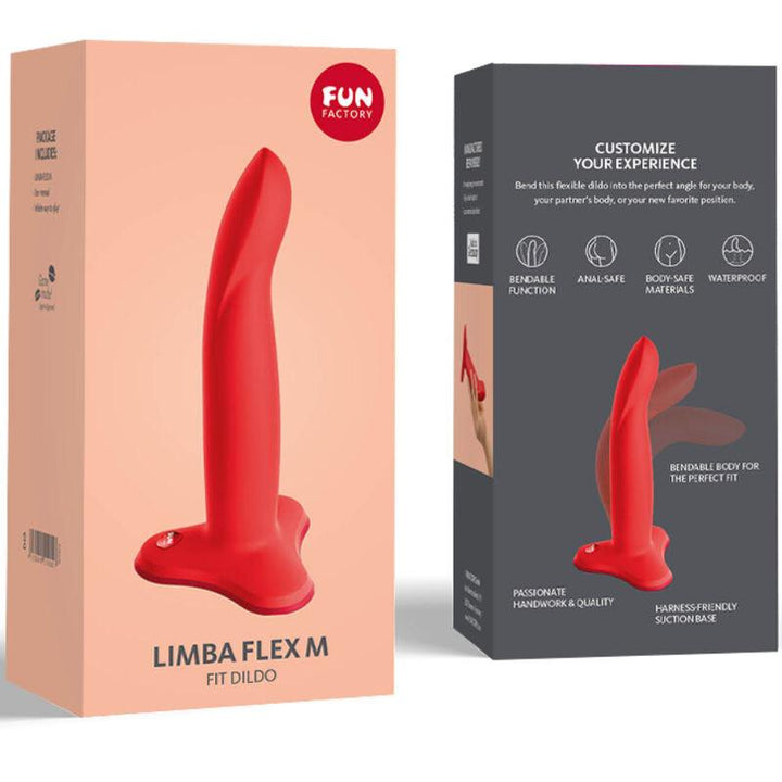 FUN FACTORY - LIMBA FLEXIBLER DILDO ROT GRÖSSE M - INTIM SPACE Online Sexshop