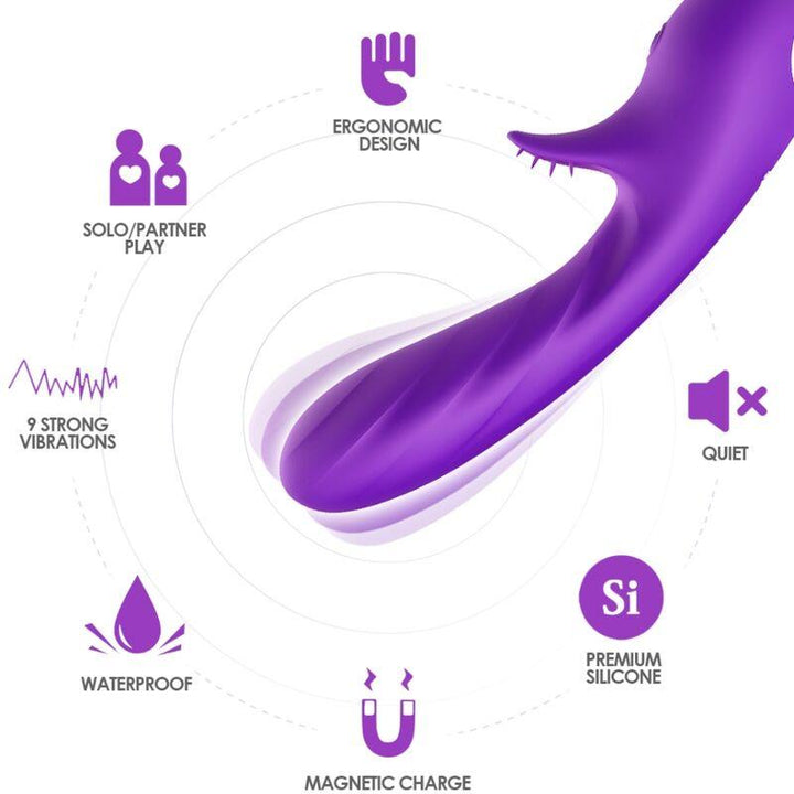 ARMONY - ROMANCE VIBRATOR MIT STIMULATOR LILA - INTIM SPACE Online Sexshop