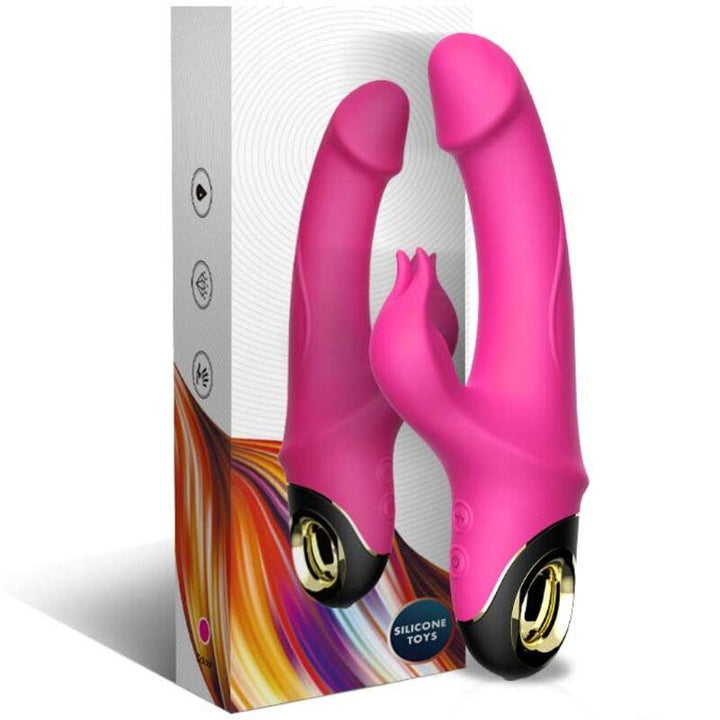 ARMONY - METEROR DILDO VIBRATOR RABBIT ROTATOR FUCHSIA - INTIM SPACE Online Sexshop