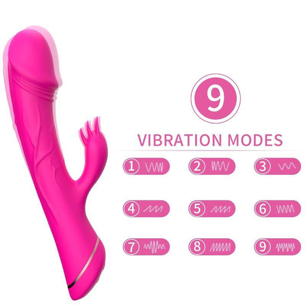 ARMONY - DILDO VIBRATOR KANINCHEN SILIKON FUCHSIA - INTIM SPACE Online Sexshop