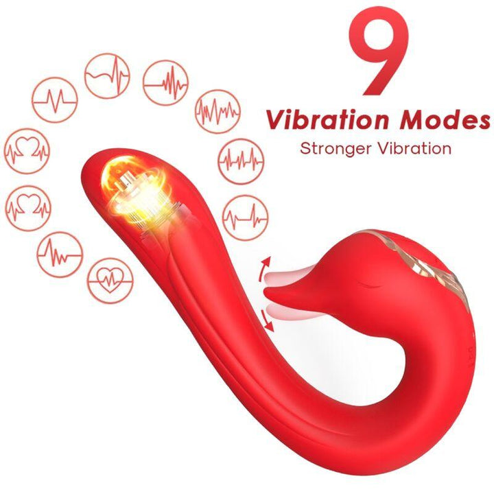 ARMONY - DELFIN VIBRATOR MULTIPOSITION - WÄRMEEFFEKT ROT - INTIM SPACE Online Sexshop