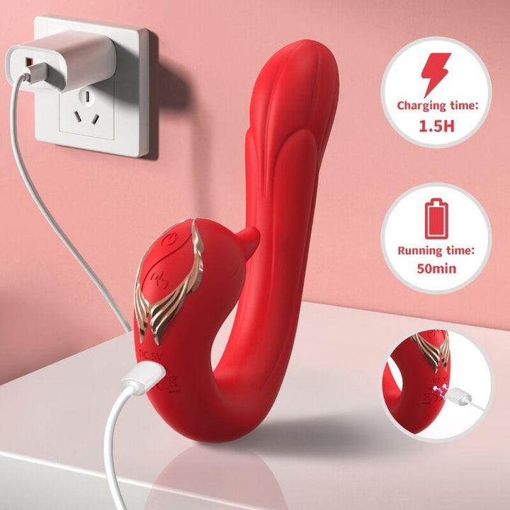 ARMONY - DELFIN VIBRATOR MULTIPOSITION - WÄRMEEFFEKT ROT - INTIM SPACE Online Sexshop