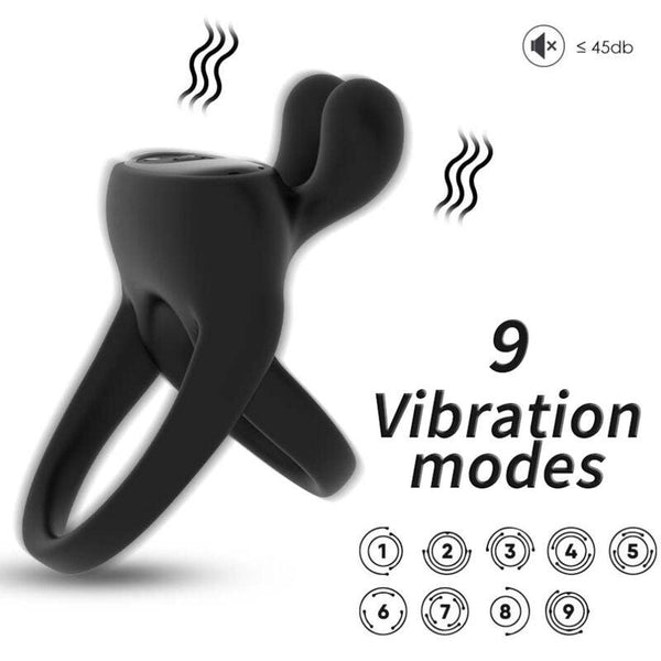 ARMONY - RINGVIBRATOR KANINCHEN SCHWARZ - INTIM SPACE Online Sexshop