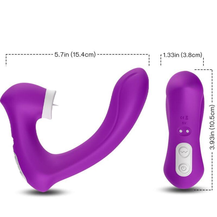 ARMONY - SECRETKISS LECKT VIBRIERENDEN CLIT UND VIBRATOR, GEBOGEN LILA - INTIM SPACE Online Sexshop