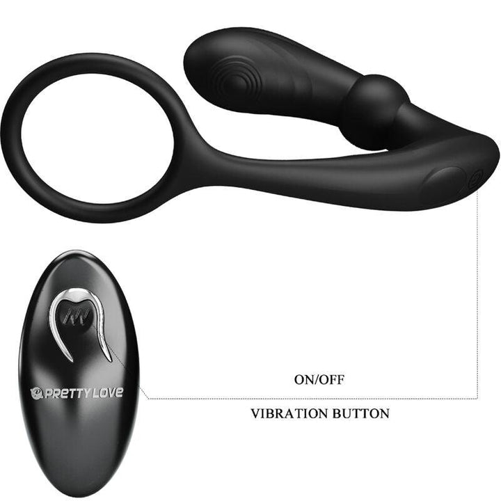 PRETTY LOVE - WARREN BLACK ANALRING - VIBRATOR - INTIM SPACE Online Sexshop