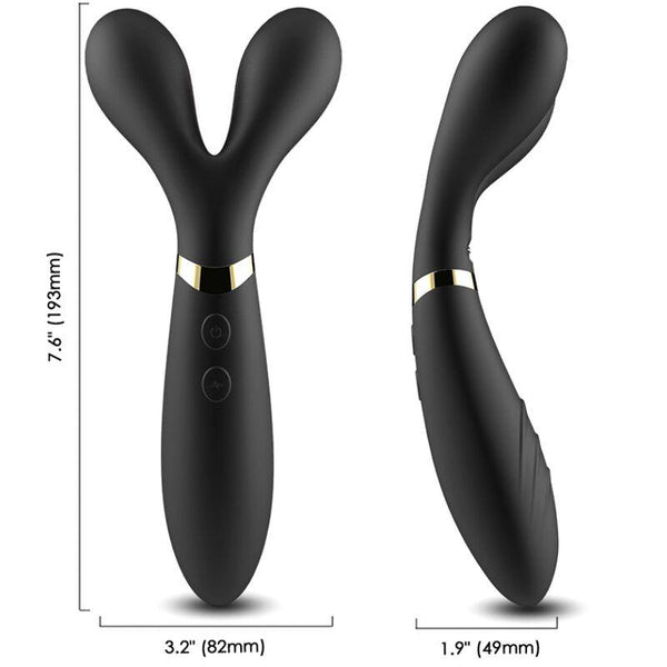 ARMONY - Y-WAND MASSAGER - VIBRATOR DOPPELKOPF SCHWARZ - INTIM SPACE Online Sexshop