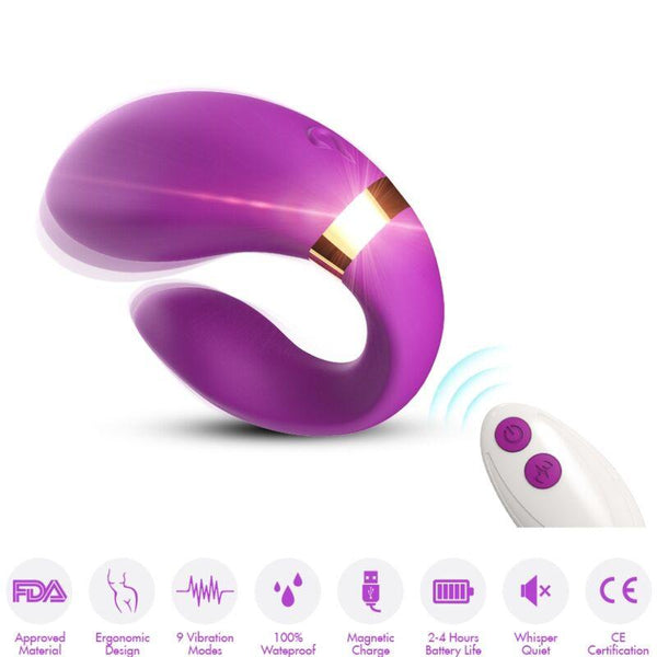 ARMONY - CRESCENT VIBRATOR FÜR PAARE, FERNBEDIENUNG, LILA - INTIM SPACE Online Sexshop