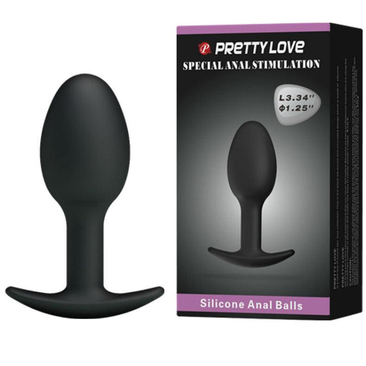 PRETTY LOVE - SILIKON ANALPLUG 6.5 CM SCHWARZ - INTIM SPACE Online Sexshop