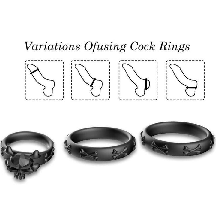 ARMONY - RINGE CALAVERA SILIKON SCHWARZ - INTIM SPACE Online Sexshop