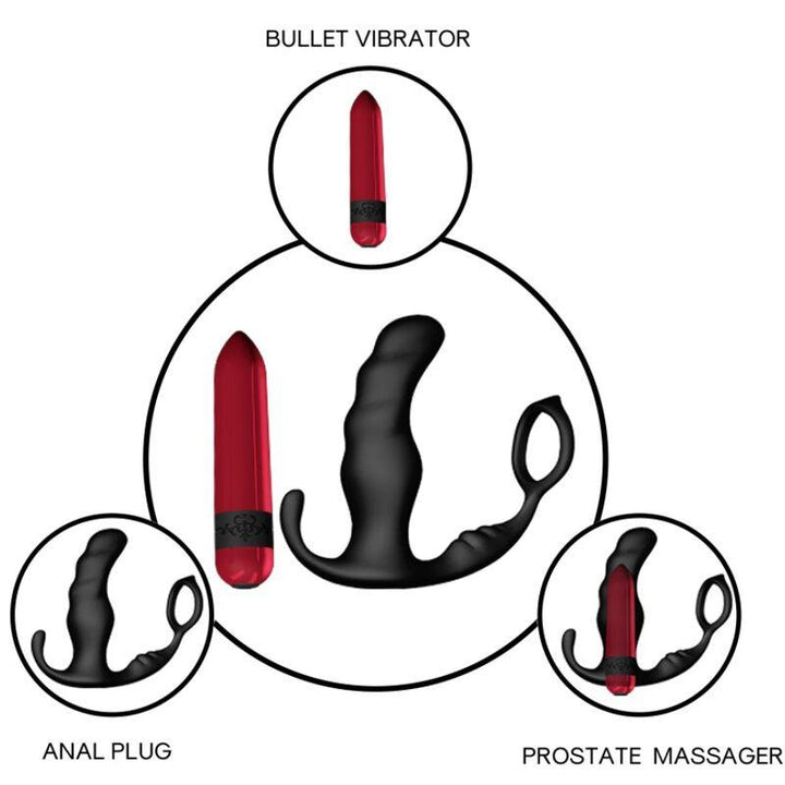 ARMONY - KNIGHT VIBRATOR ANAL PROSTATA - RING FERNBEDIENUNG SCHWARZ - INTIM SPACE Online Sexshop