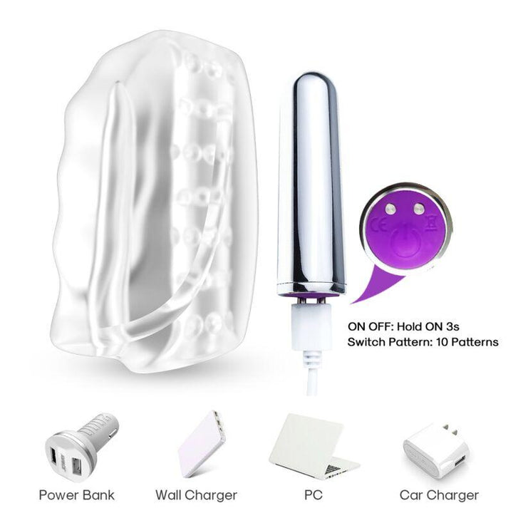 ARMONY - MASTER MASTURBATOR - VIBRATOR TRANSPARENT - INTIM SPACE Online Sexshop