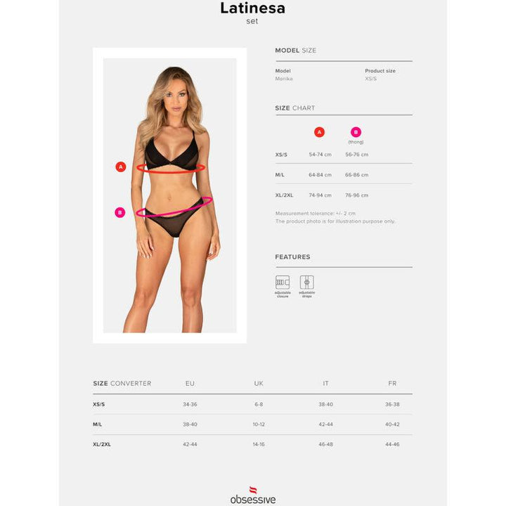 OBSESSIVE - LATINESA SET ZWEITEILIG XS/S - INTIM SPACE Online Sexshop