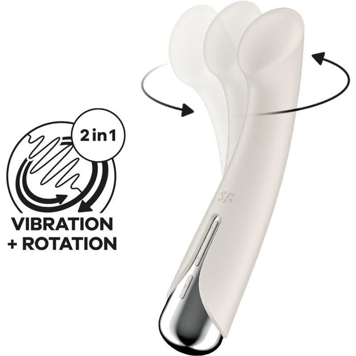 SATISFYER - SPINNING G-SPORT - ROTATOR VIBRATOR BEIGE - INTIM SPACE Online Sexshop