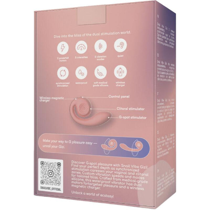 SNAIL VIBE - GIZI DUAL STIMULATOR ROSA - INTIM SPACE Online Sexshop