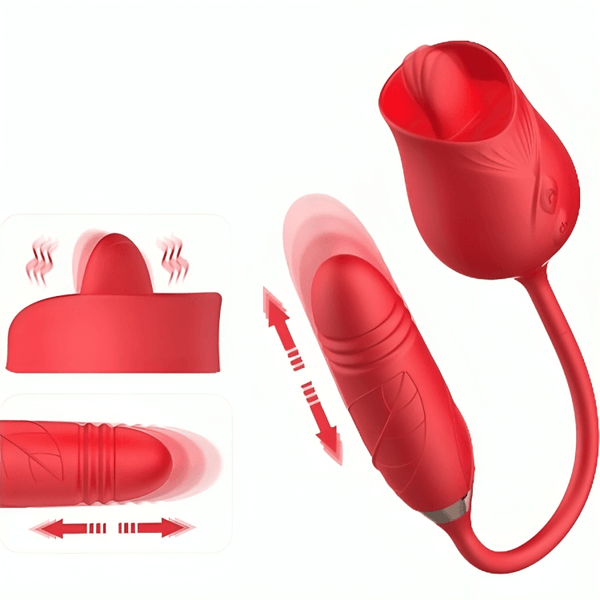 ARMONY - DELIGHT BLUMENVIBRATOR - STOßUNG MIT ROTER ZUNGE - INTIM SPACE Online Sexshop