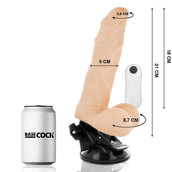 BASECOCK - ARTIKULIERBARER VIBRATOR NATÜRLICH MIT FERNBEDIENUNG 21 CM -O- - CM - INTIM SPACE Online Sexshop