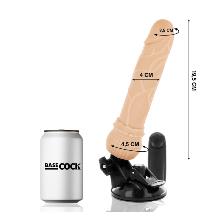 BASECOCK - REALISTISCHER VIBRATOR MIT FERNBEDIENUNG NATÜRLICHER 19.5 CM -O- - CM - INTIM SPACE Online Sexshop