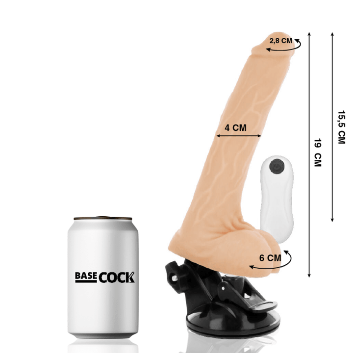 BASECOCK - REALISTISCHER VIBRATOR MIT FERNBEDIENUNG NATÜRLICH 19 CM -O- - CM - INTIM SPACE Online Sexshop